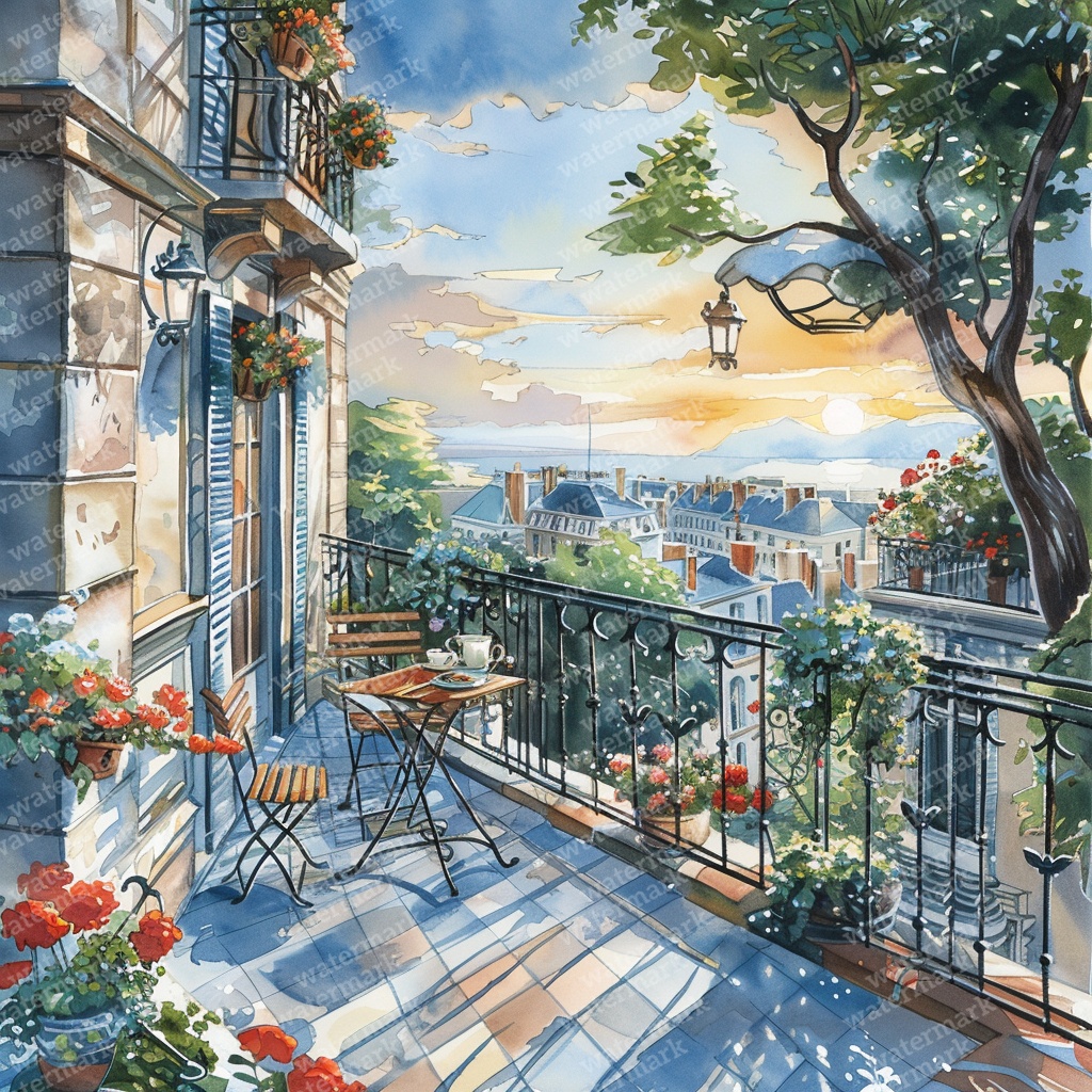 【商用利用可】夕暮れのコテージコア風景水彩クリップアート40点セット|高解像度JPG|ナチュラル・ノスタルジック素材|ペーパークラフト・ジャンクジャーナル素材