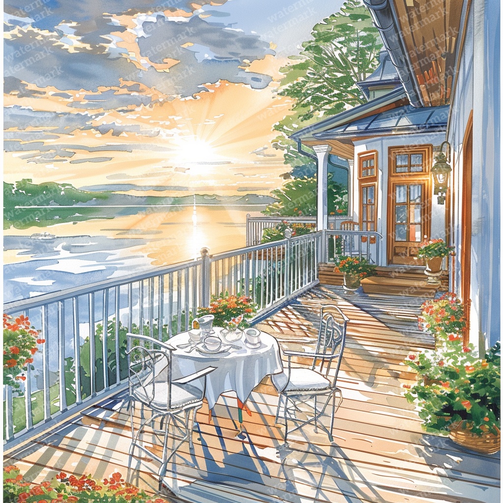 【商用利用可】夕暮れのコテージコア風景水彩クリップアート40点セット|高解像度JPG|ナチュラル・ノスタルジック素材|ペーパークラフト・ジャンクジャーナル素材