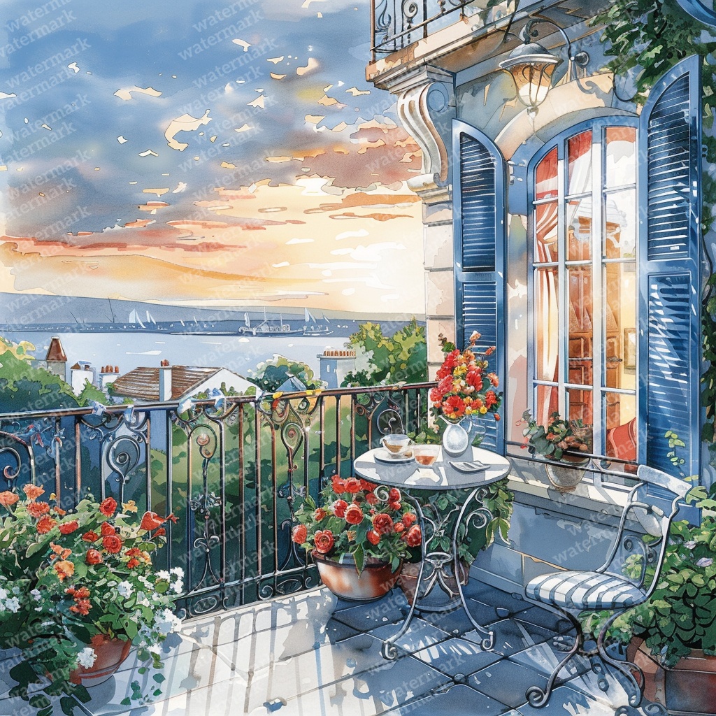 【商用利用可】夕暮れのコテージコア風景水彩クリップアート40点セット｜高解像度JPG｜ナチュラル・ノスタルジック素材｜ペーパークラフト・ジャンクジャーナル素材