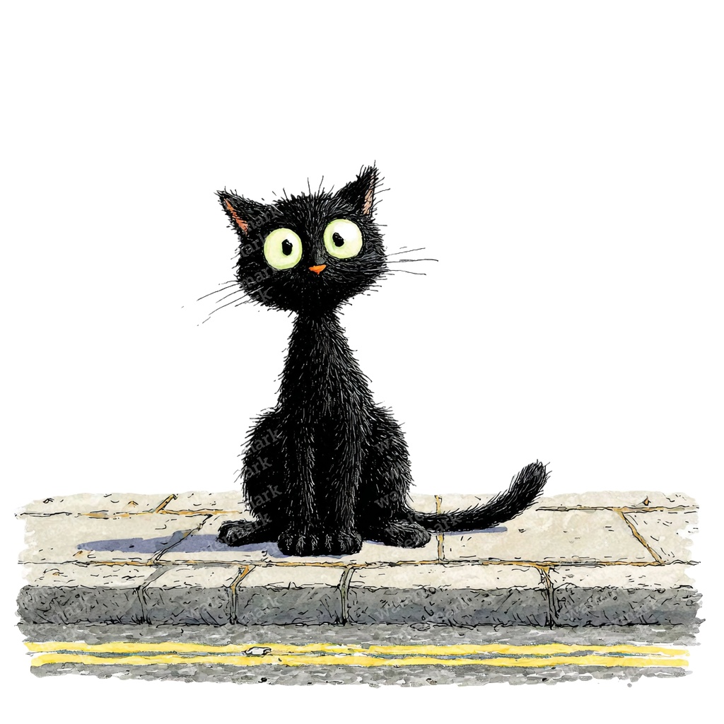 【商用利用可】黒猫の水彩クリップアート31点セット|高解像度・透過PNG|猫素材・ハロウィン・ペーパークラフト・ジャンクジャーナル素材