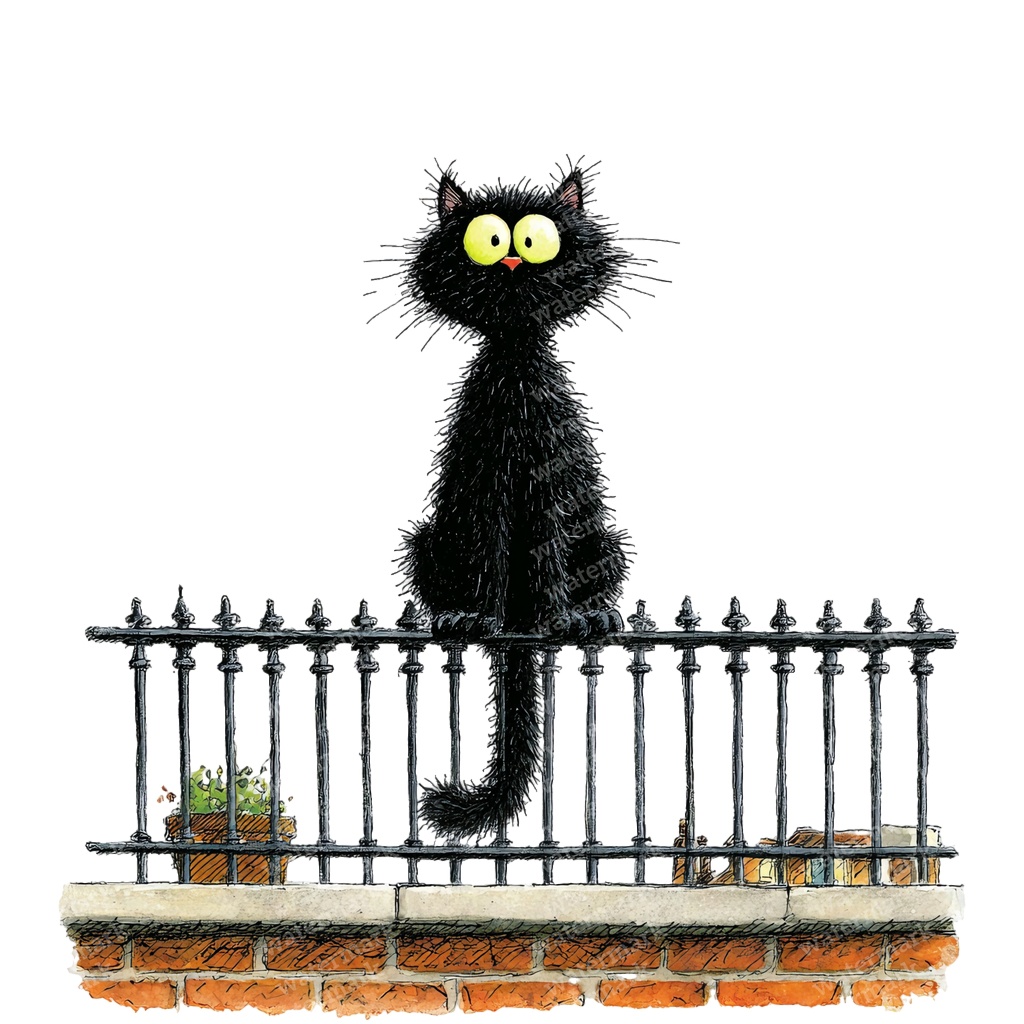 【商用利用可】黒猫の水彩クリップアート31点セット|高解像度・透過PNG|猫素材・ハロウィン・ペーパークラフト・ジャンクジャーナル素材