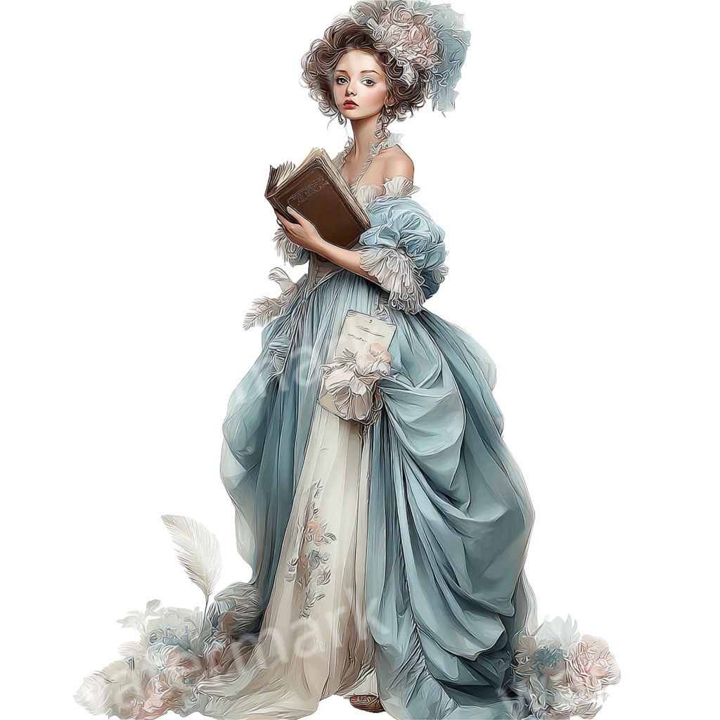 【商用可】ヴィクトリア朝の貴婦人クリップアートPNG40点セット|水彩クラシカル素材・エレガントな女性イラスト・ジャンクジャーナル向け