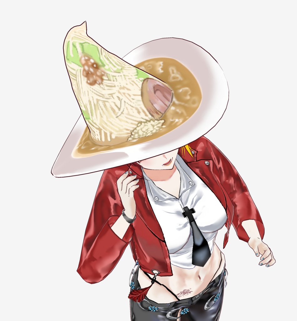 急いで食べてね！二郎系帽子