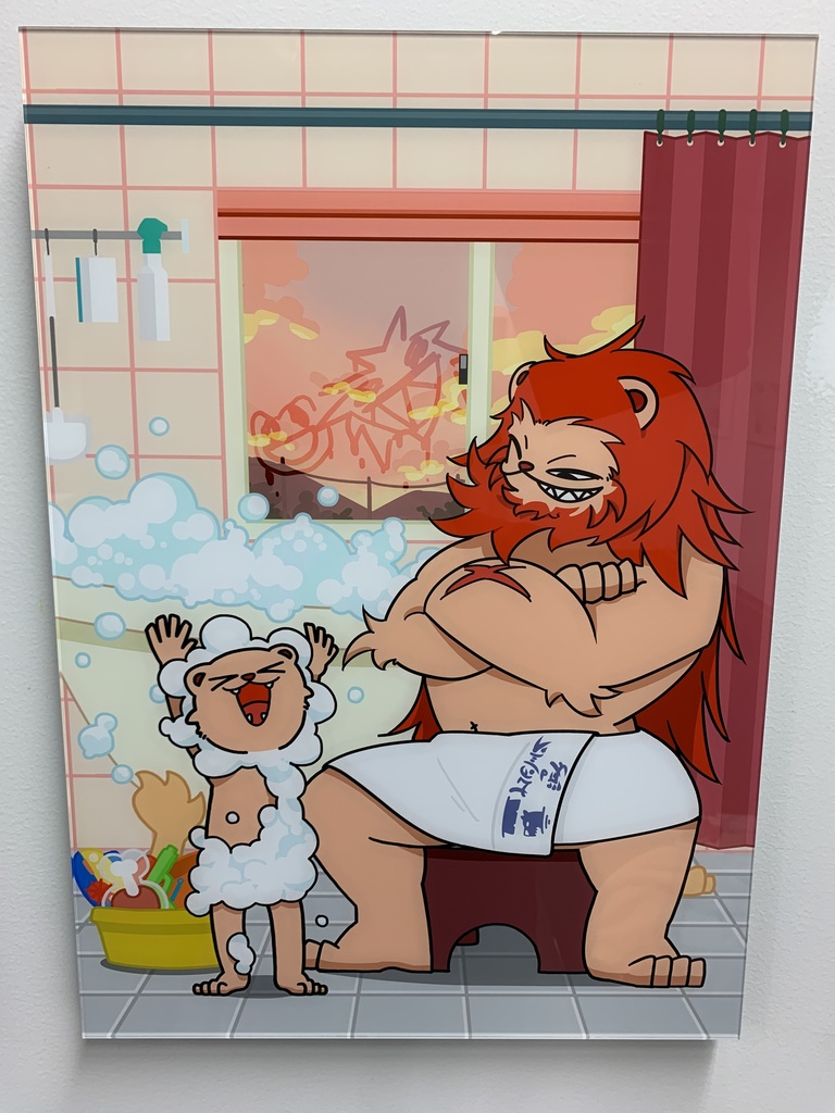 アクリルマウントイラスト作品 「ゆめみるすがた」