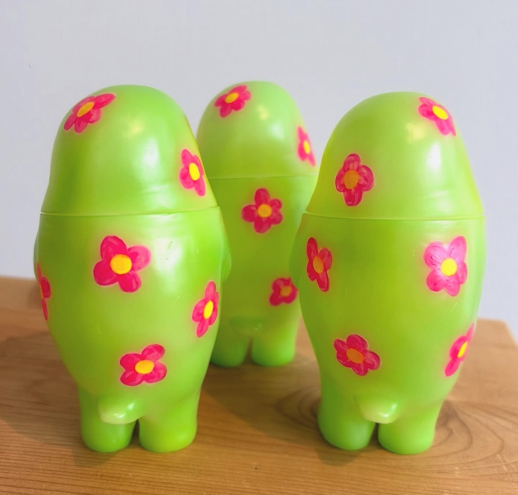 ソフビ『デベザラシ』🦭オハナグリーン🌸💚