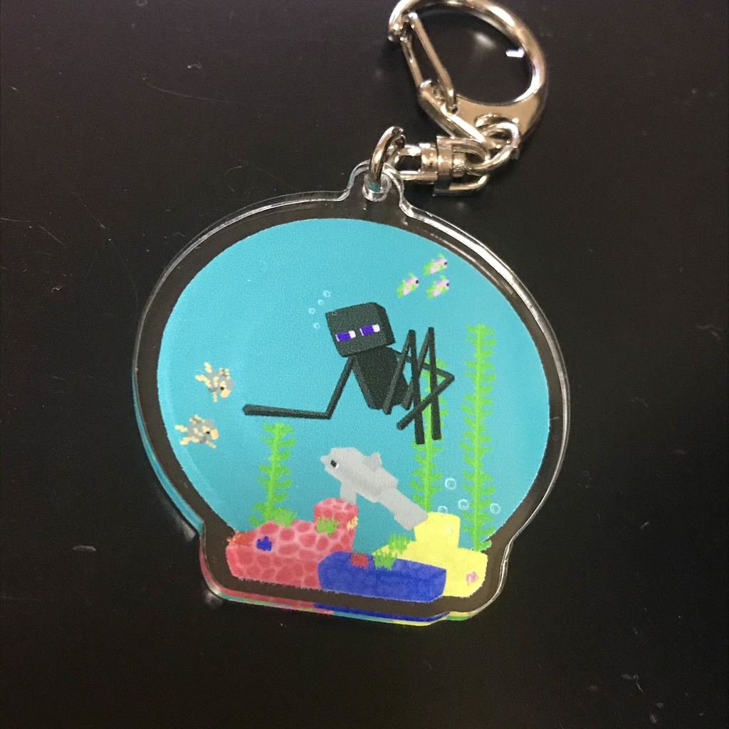 エンダーマン アンダー ザ シー アクリルキーホルダー あいまいろ Booth