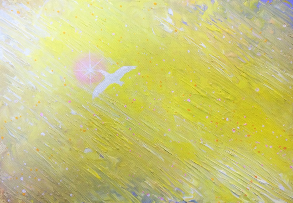 G-10 原画「つばさと星と平和と-Yellow-」