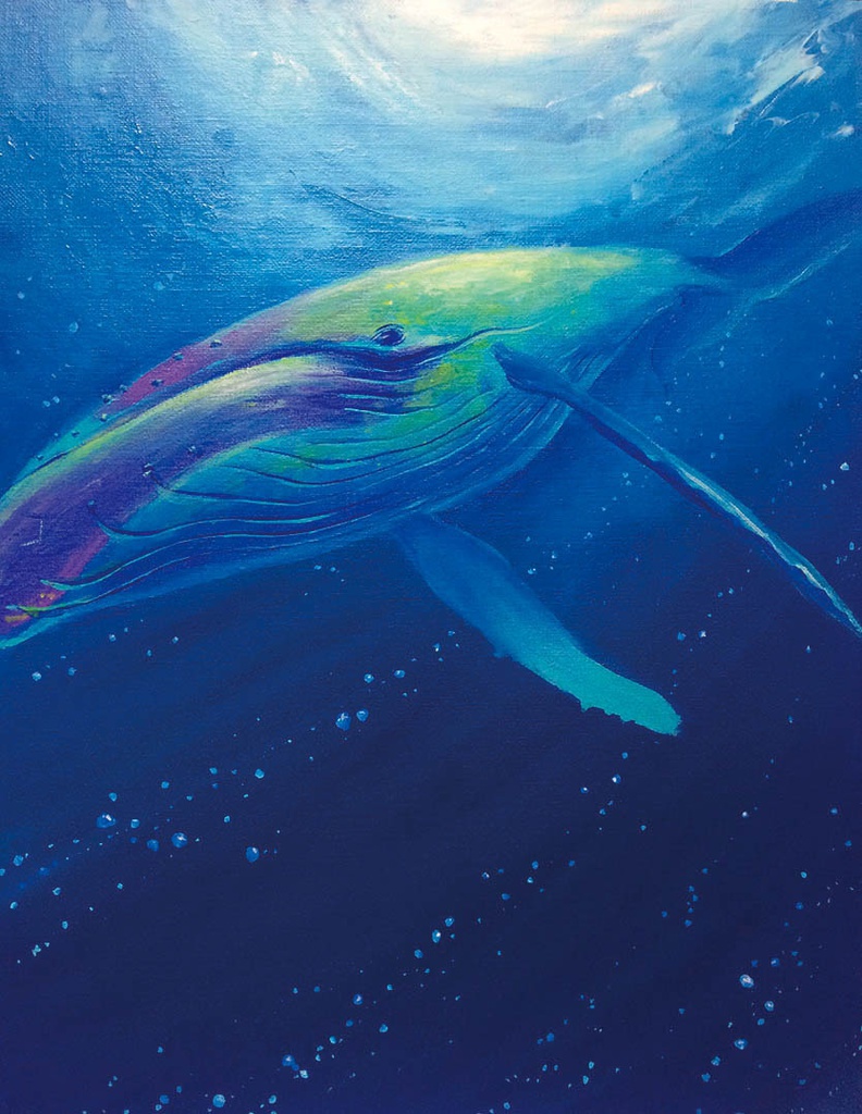 PO-013  ポストカード「あなたはできる！-クジラ-」
