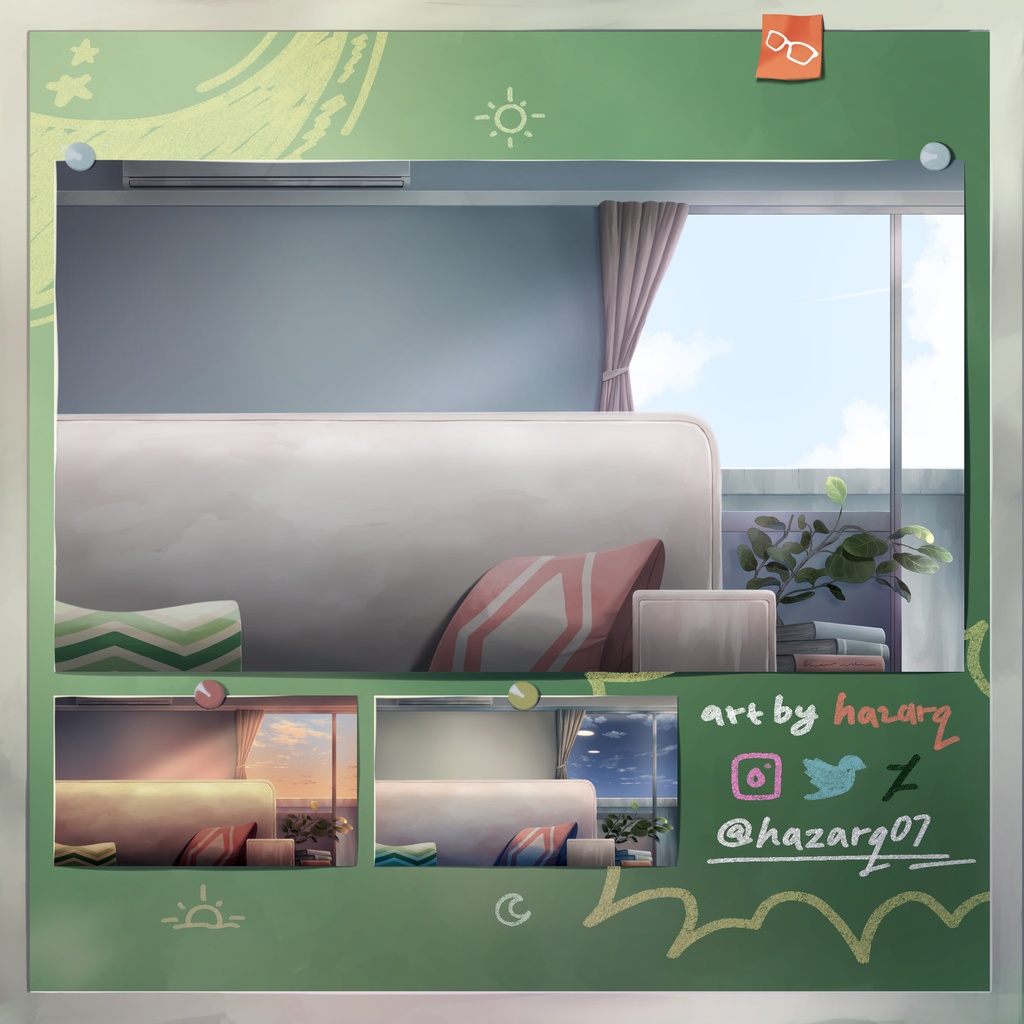 Living Room - VTuber Background | 「リビングルームの背景アセット」