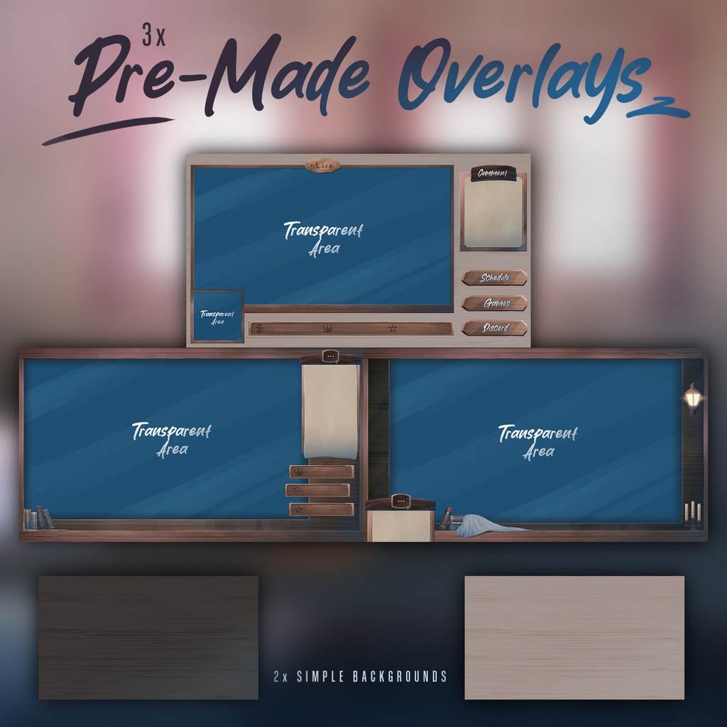 Wooden Room - Stream/VTuber Pack | 「木造の部屋 - ストリーム/VTuber パック」