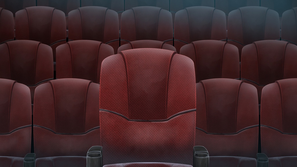 Movie Theater Seats - VTuber Background | 「映画館の座席背景アセット」