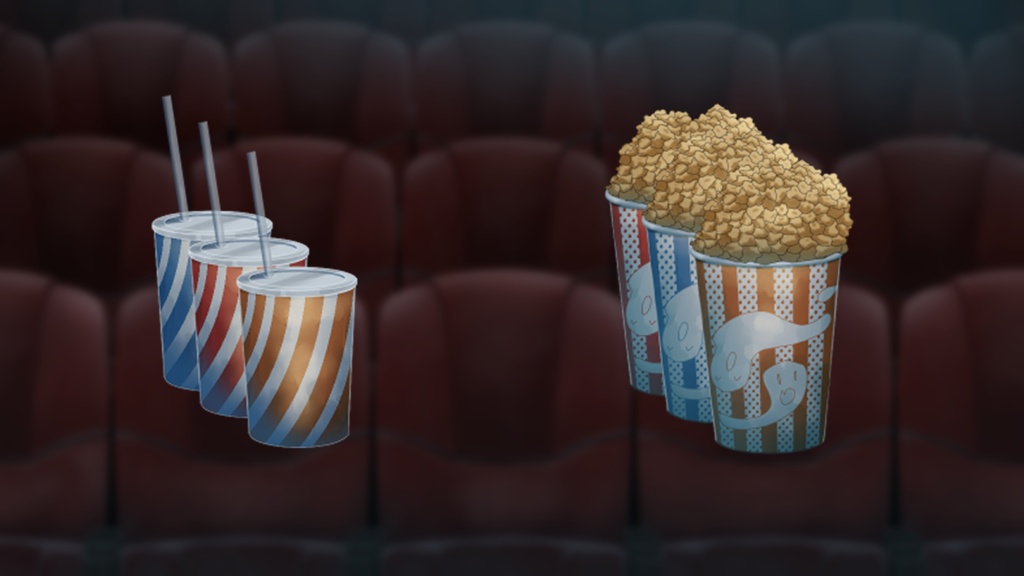 Movie Theater Seats - VTuber Background | 「映画館の座席背景アセット」