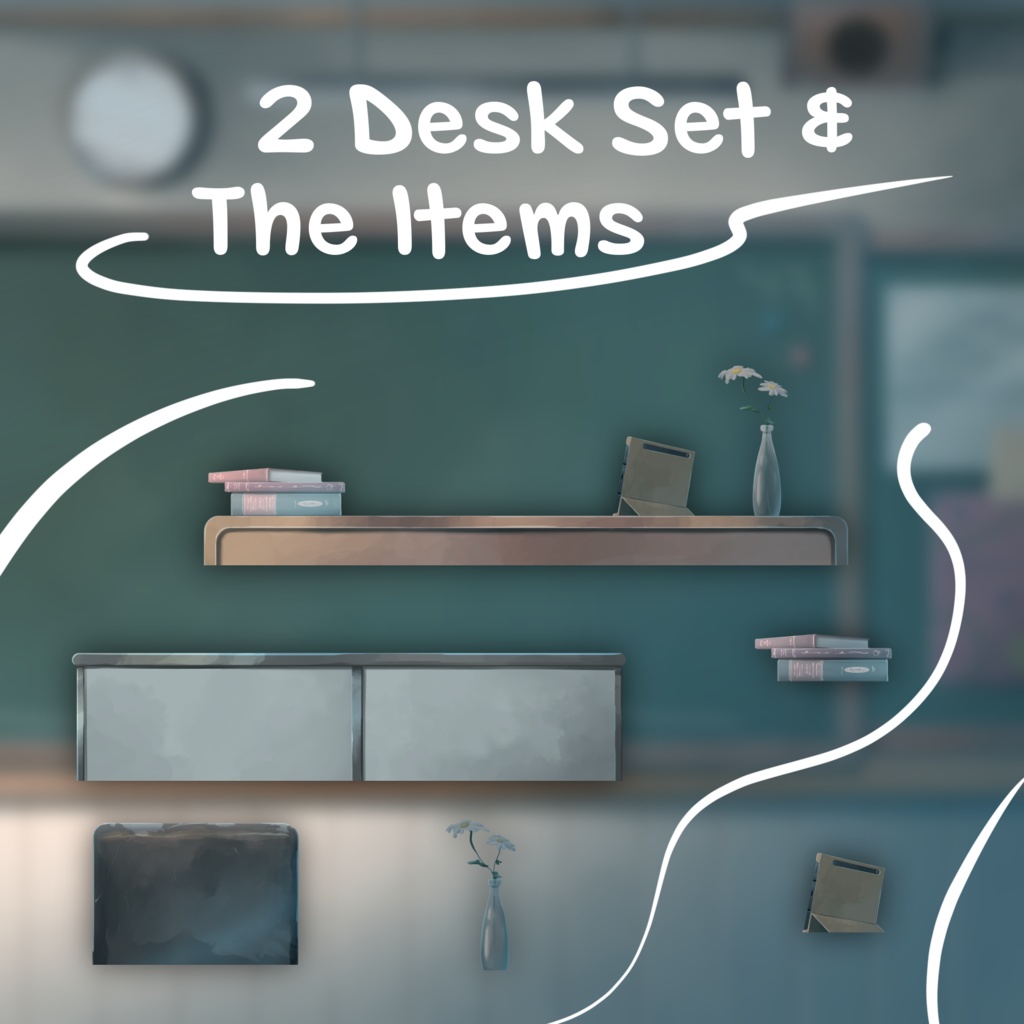 Teach a Lesson! - Classroom VTuber Background | 「レッスンを教える! - 教室の背景アセット」