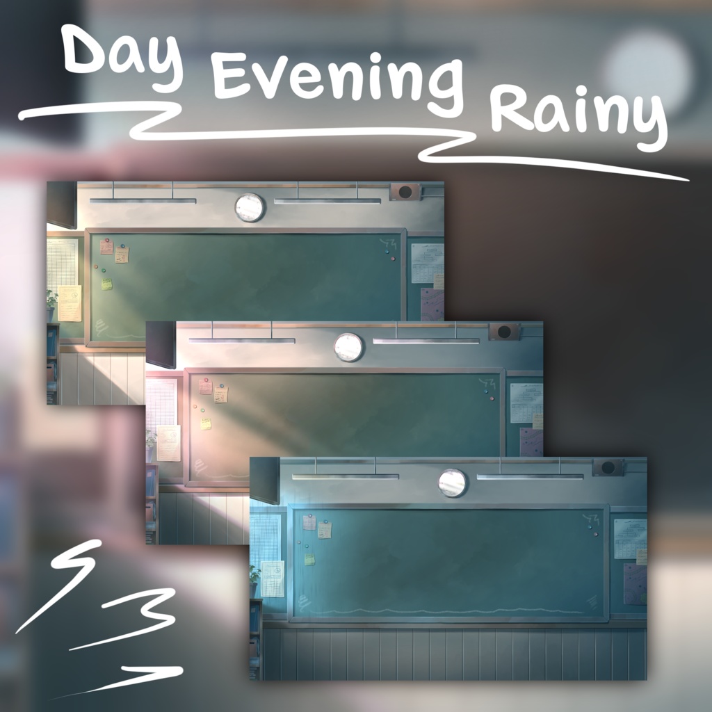 Teach a Lesson! - Classroom VTuber Background | 「レッスンを教える! - 教室の背景アセット」