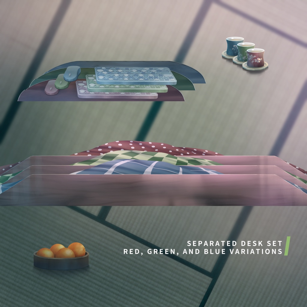 Kotatsu Tatami Room - Visual Novel/VTuber Background | 「こたつ畳の部屋 - 背景アセット」