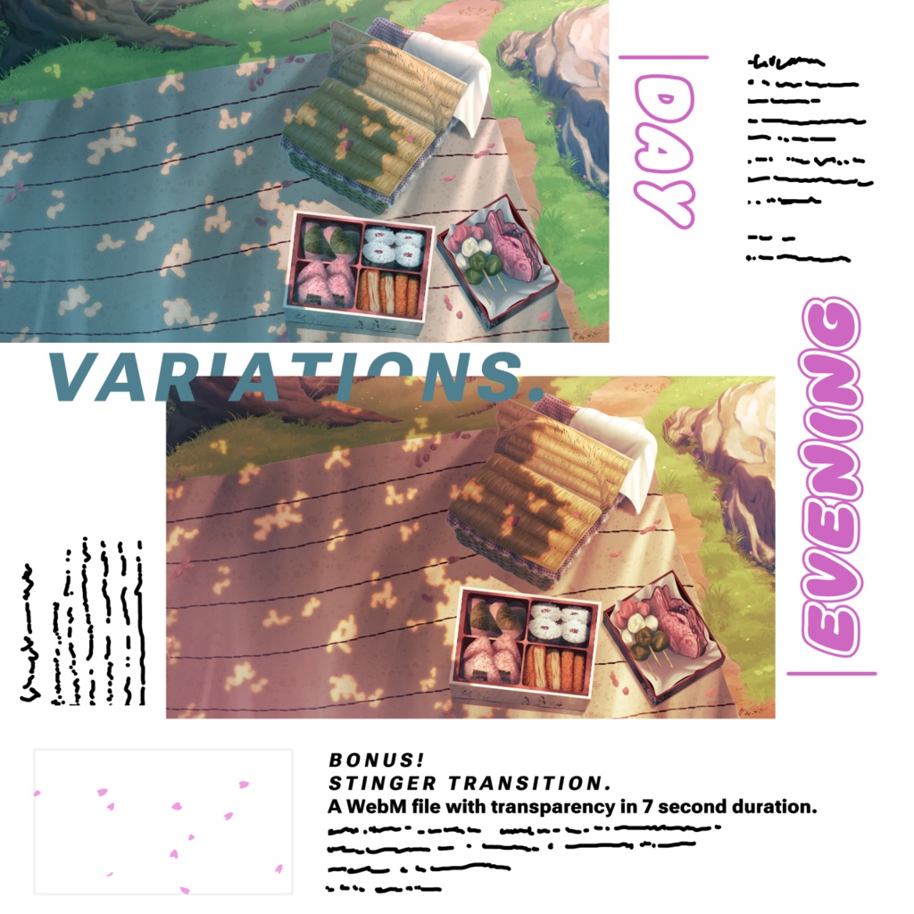 Lying under Sakura Tree - Visual Novel/VTuber Background (Animated) | 「桜の木の下で横たわって - 背景アセット」