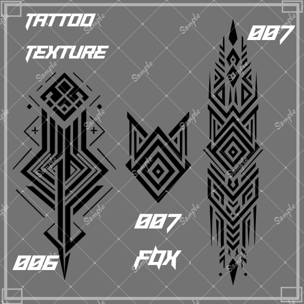 LL.006.007【VRC想定タトゥーテクスチャ】