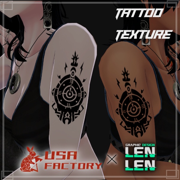LL.loosewestern.USAF【VRC想定タトゥーテクスチャ】