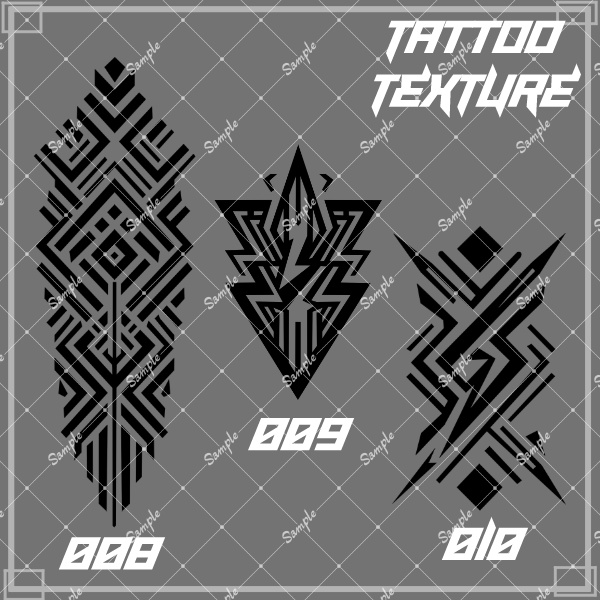 LL.008.009.010【VRC想定タトゥーテクスチャ】