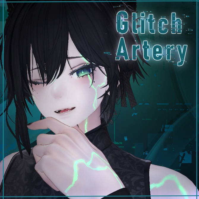 【SALE📢】LL.Glitch Artery Nakiya【VRC想定ボディ亀裂テクスチャ】