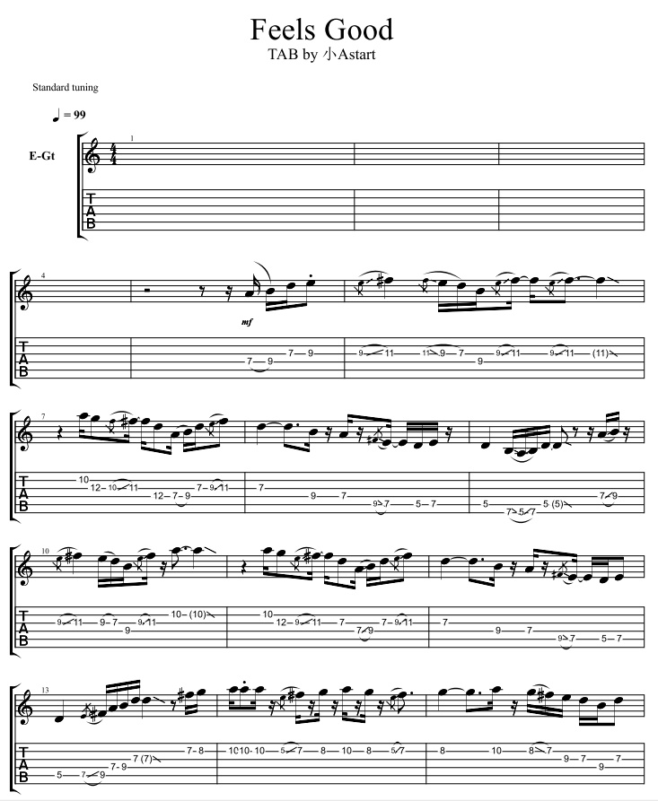 Feels Good - Jim Adkins [TAB]