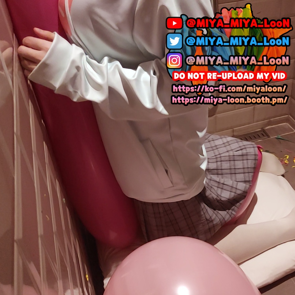 お尻で 風船 遊びと割り