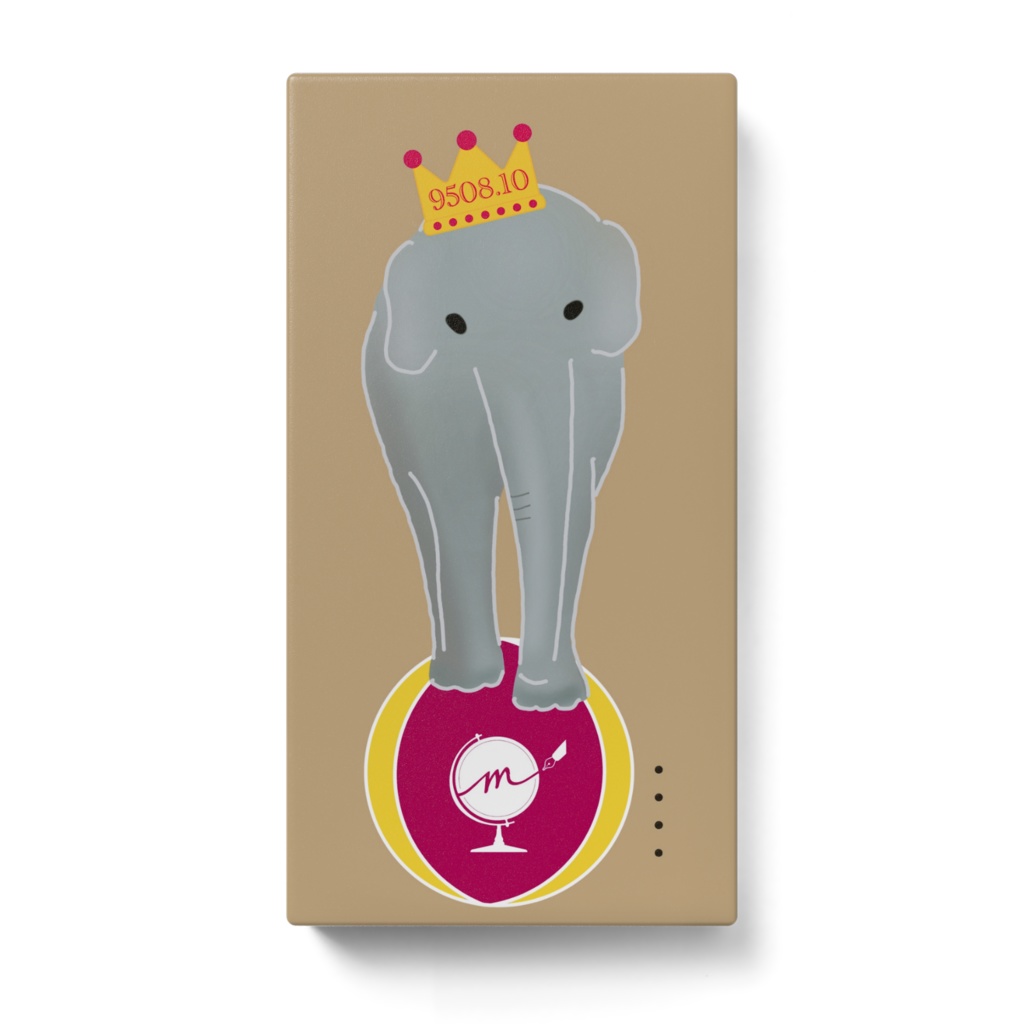 みこ会 モバイルバッテリー (サーカスのゾウ)