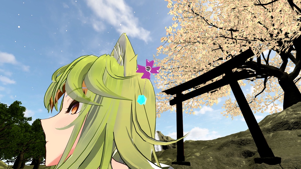 VRチャット向けかんざし