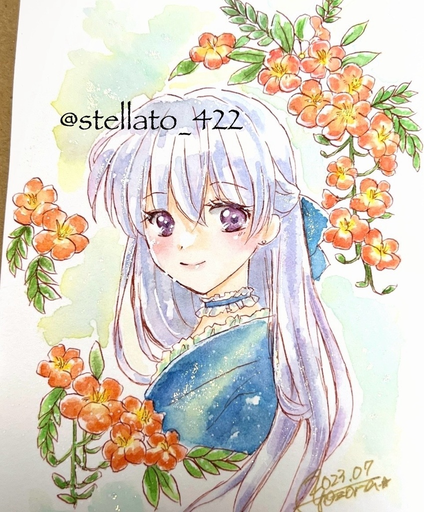 透明水彩イラストオーダー * ハガキサイズ *watercolor postcard size