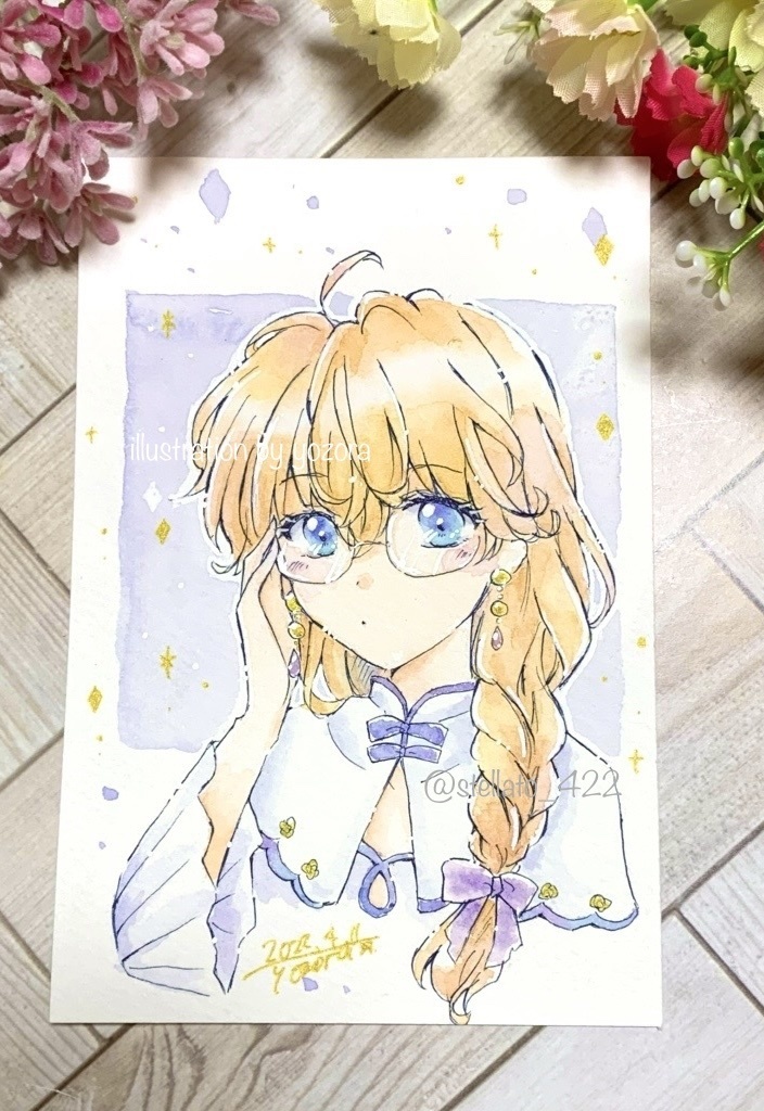 透明水彩イラストオーダー * ハガキサイズ *watercolor postcard size