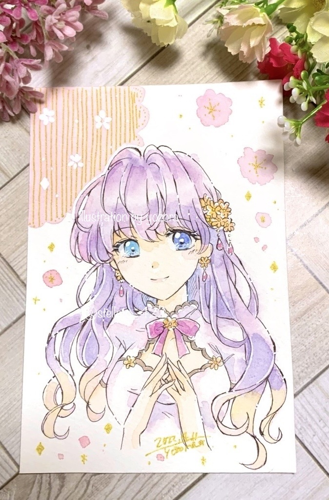 透明水彩イラストオーダー * ハガキサイズ *watercolor postcard size