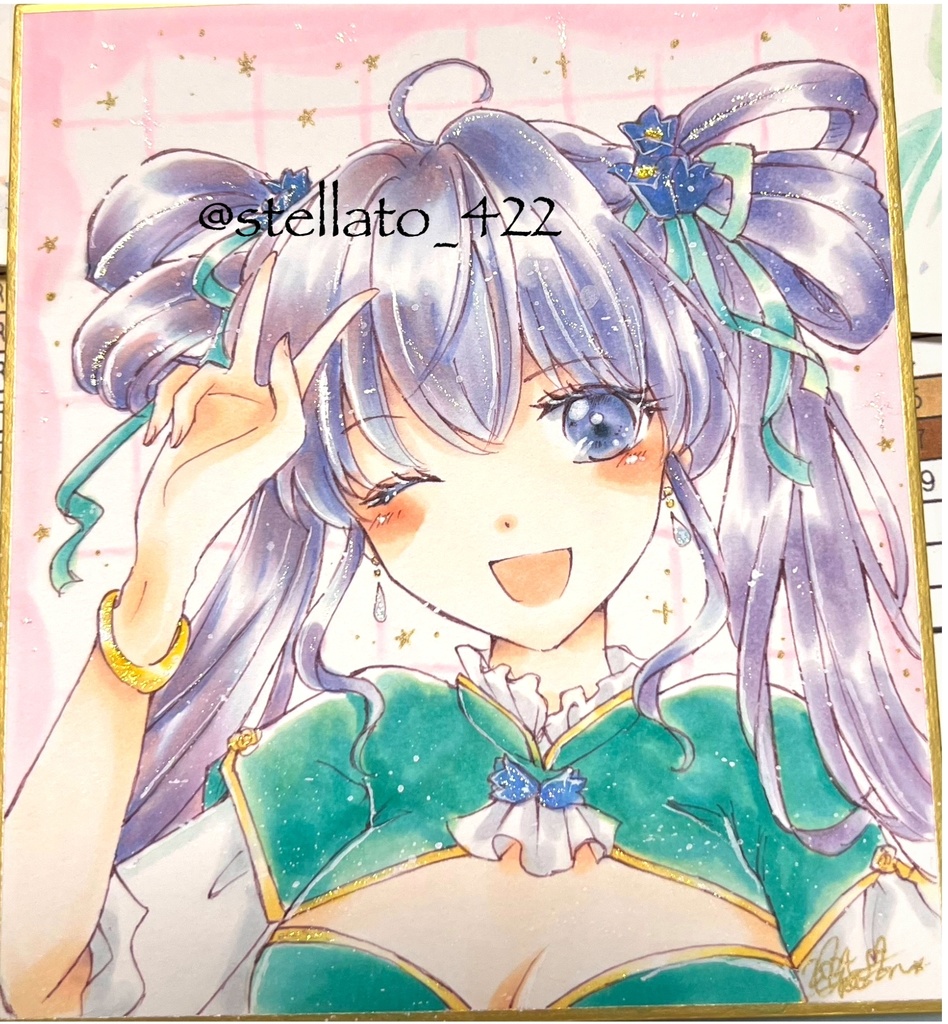 リンドウ ＊ 小色紙
