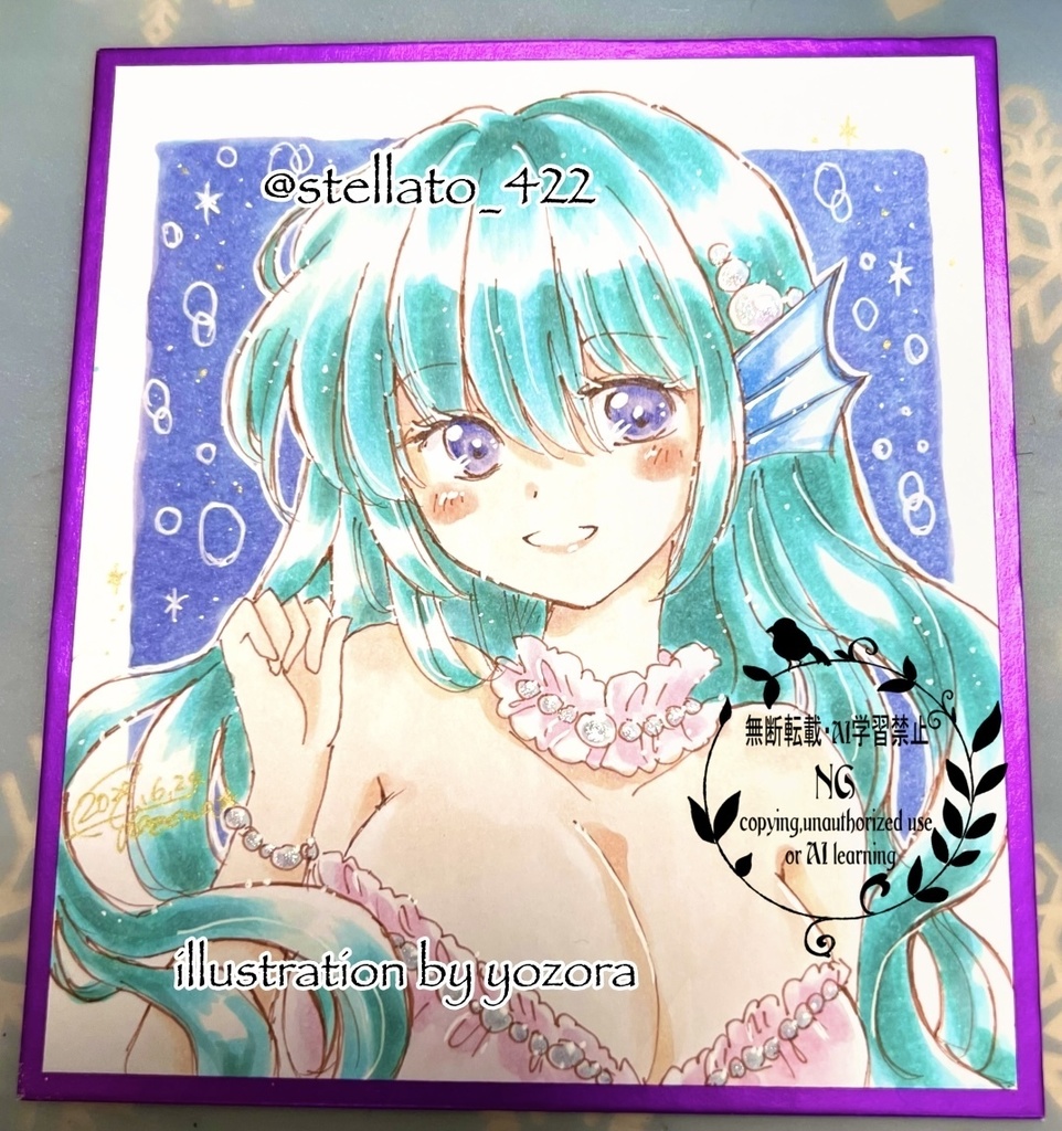 ランジェリーマーメイド ＊ 小色紙