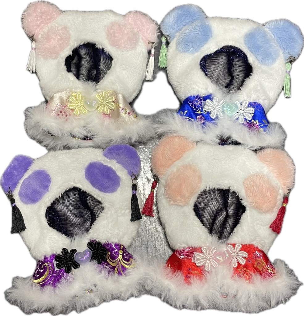 ぬい用パンダケープ