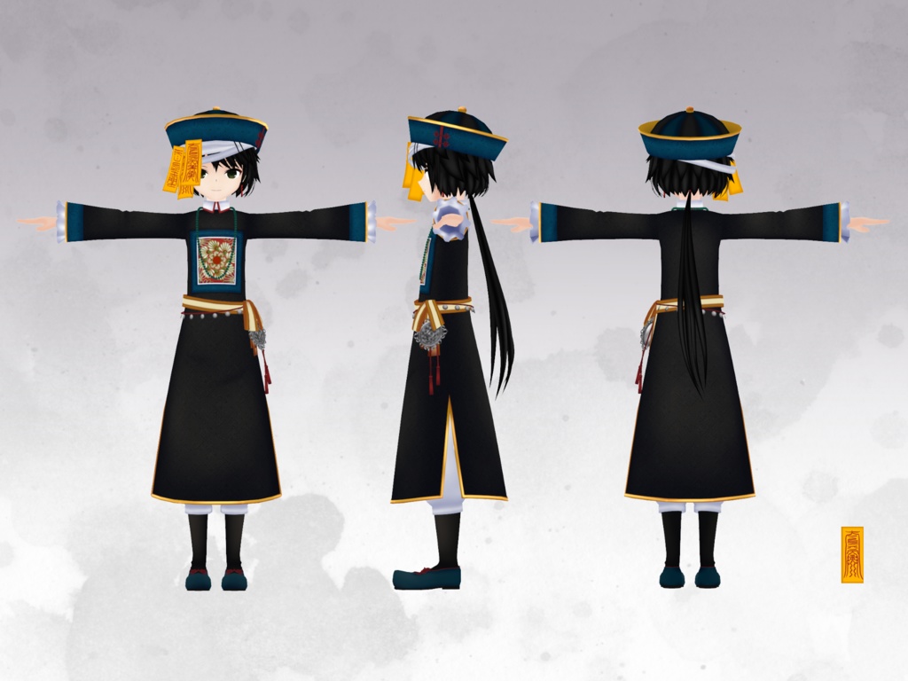 【VRアバター向け】ウェンルイ【FBX】