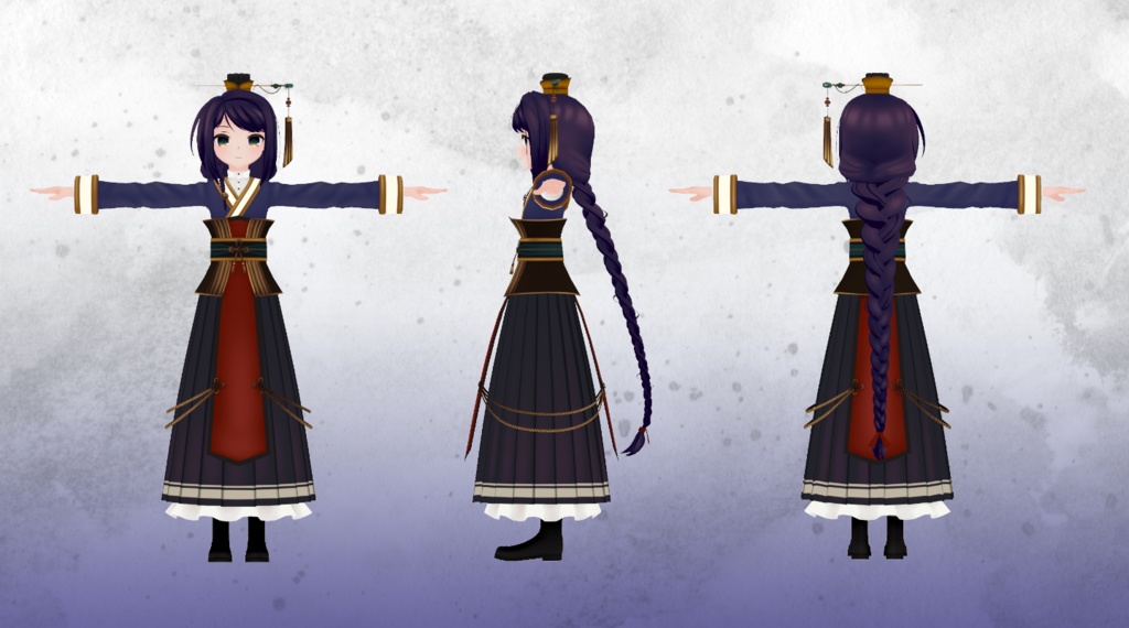 【VRアバター向け】ユーシア【FBX】