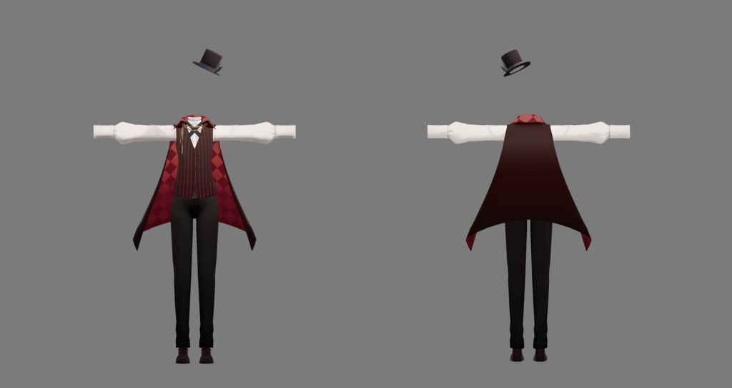 【衣装】ヴァンパイアマント【FBX】