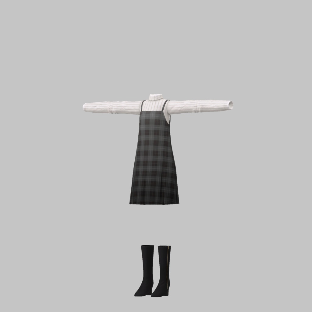 【衣装】タートル&ジャンパースカート【FBX】