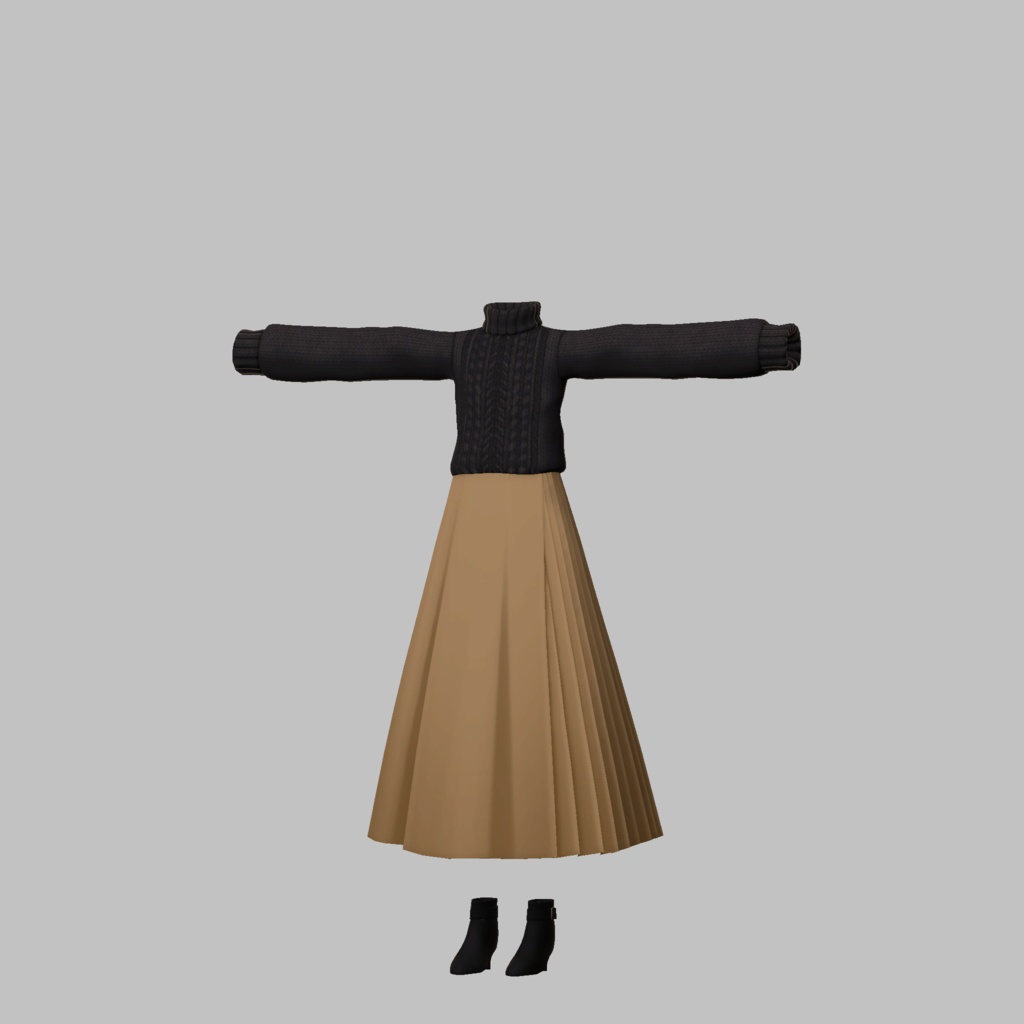 【衣装】バルキーニット【FBX】