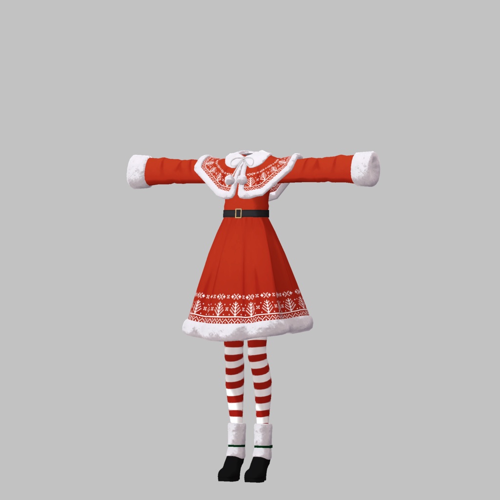 【衣装】ガーリーサンタ【FBX】