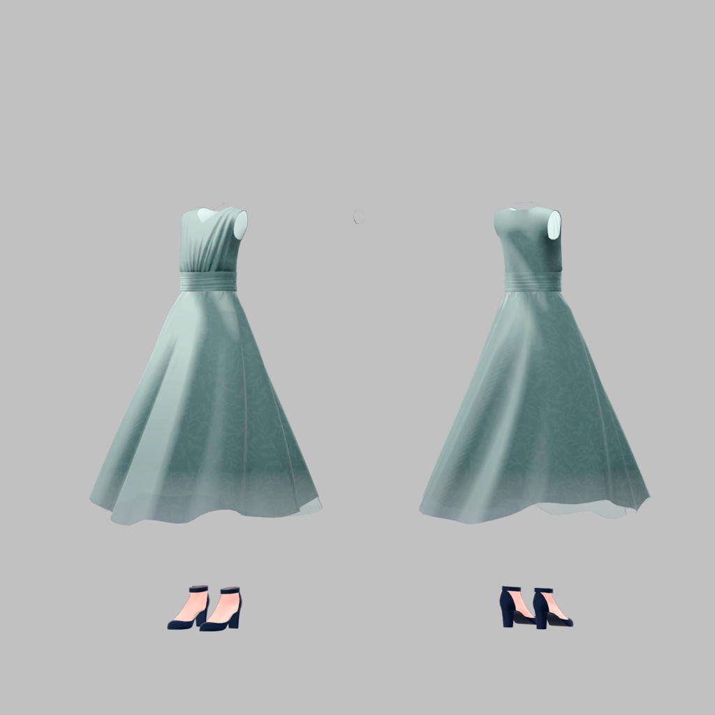 【衣装】ドレープワンピ【FBX】