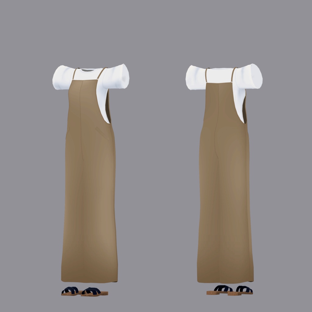 【衣装】細紐サロペット(連翹・リディv2対応)【FBX】