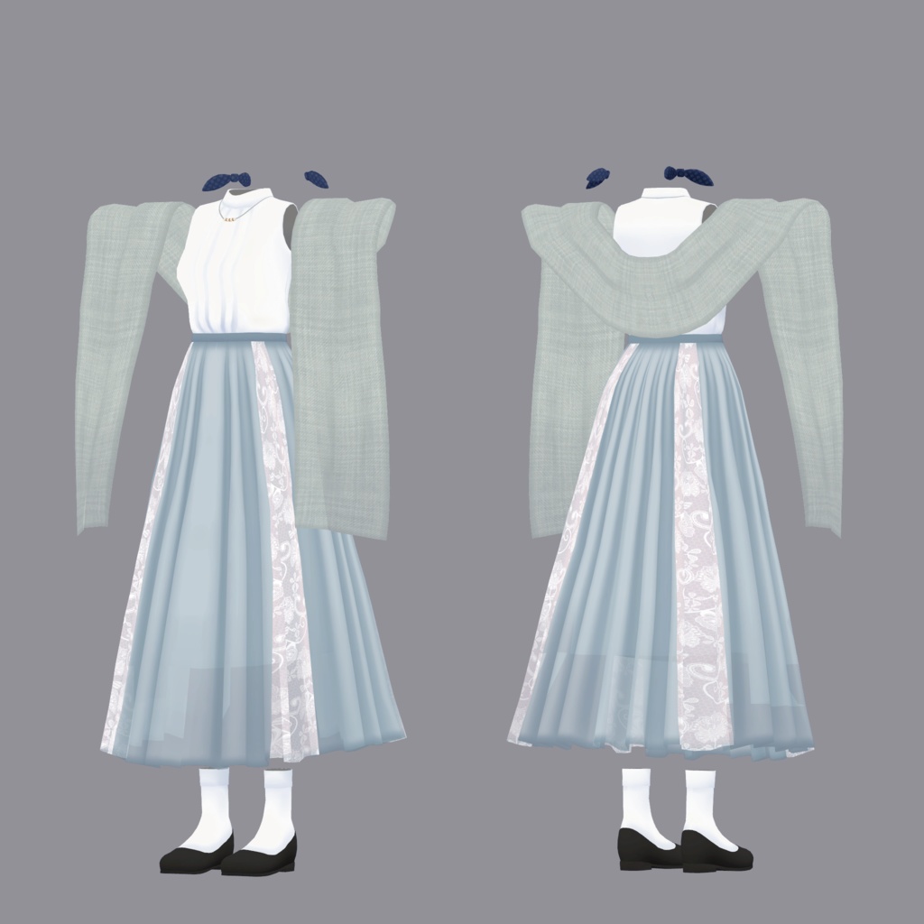 【衣装】サマーチュールスカート(連翹・リディv2対応)【FBX】