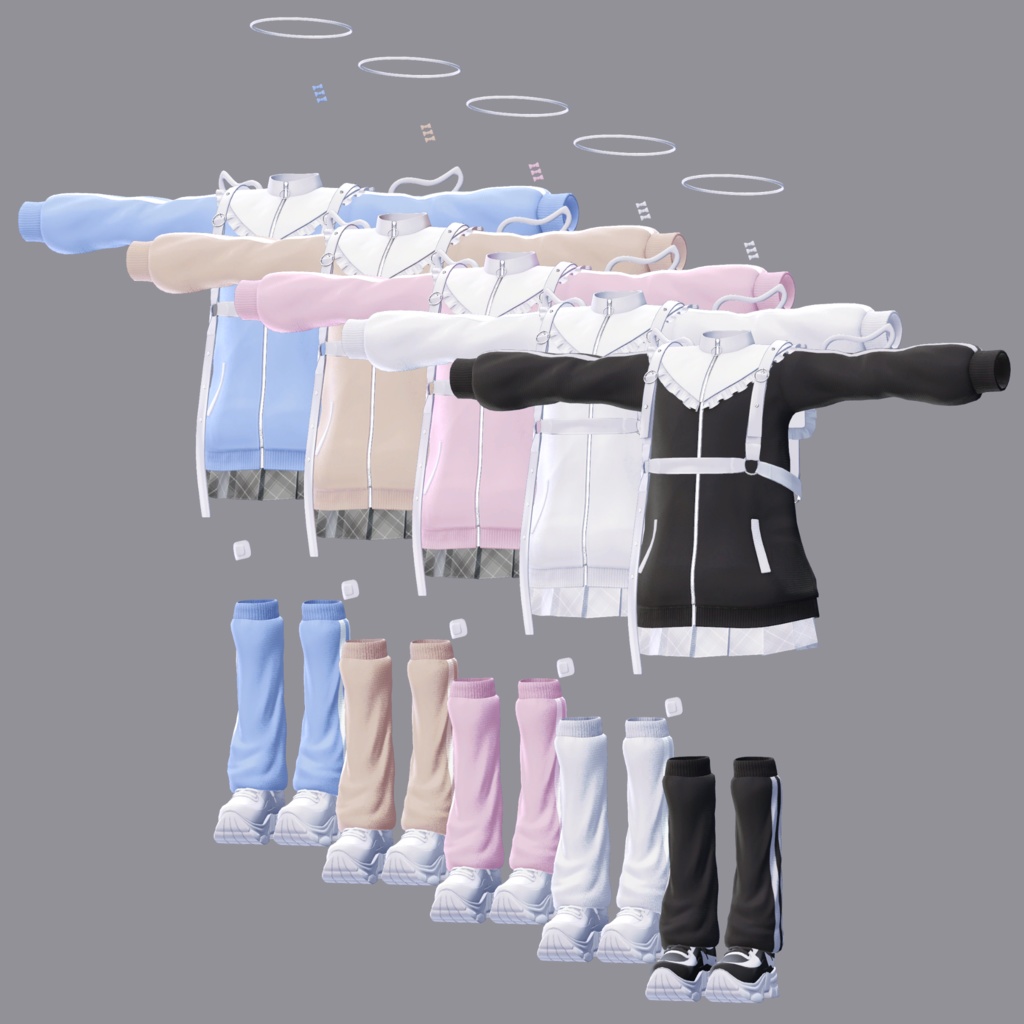 【衣装】ZipUpAngel(連翹・リディv2対応)【FBX】