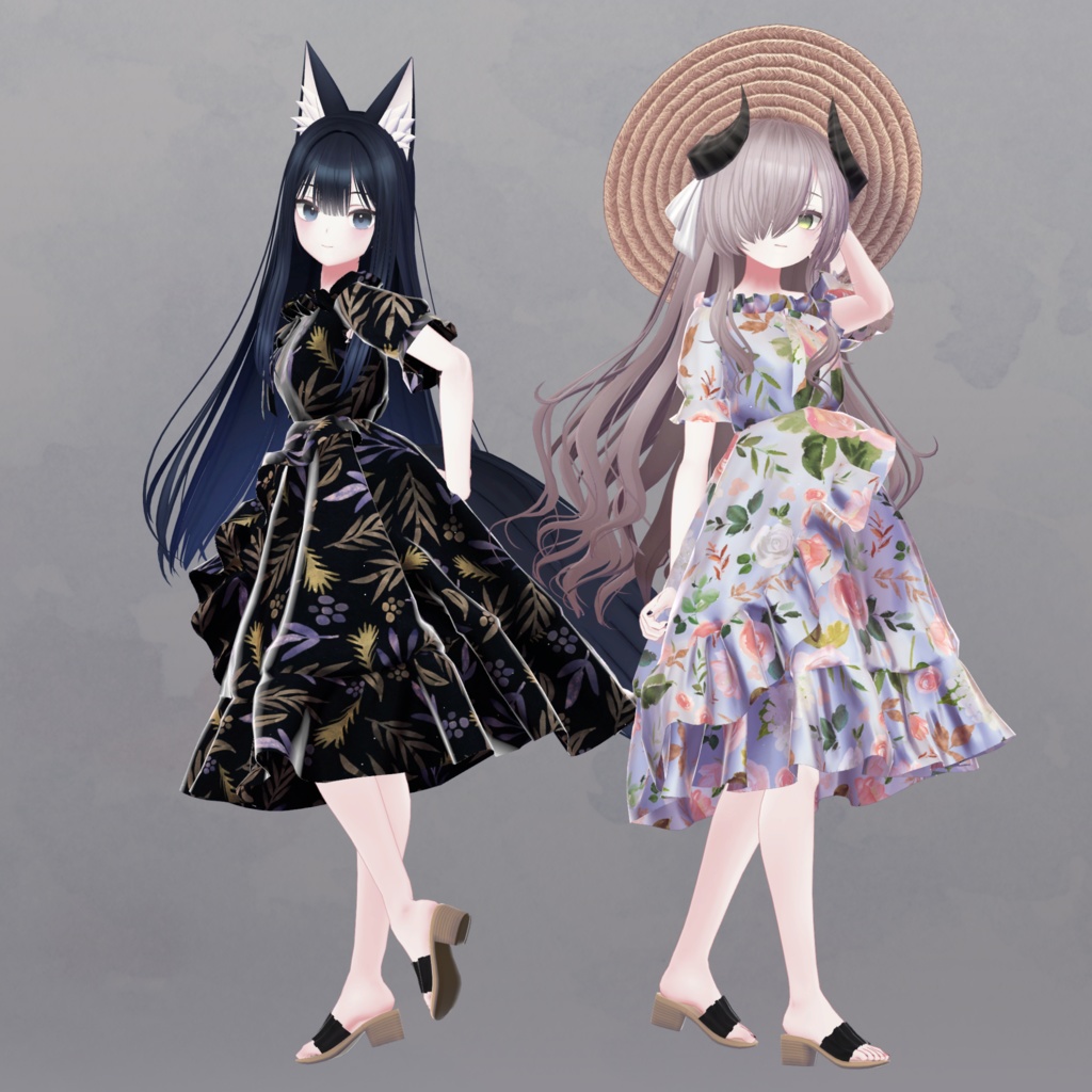 【衣装】サマードレス(連翹・リディv2・珀葵対応)【FBX】