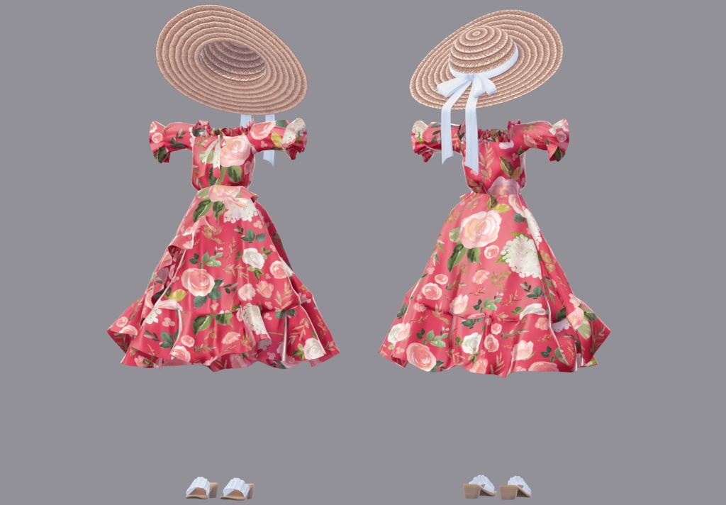 【衣装】サマードレス(連翹・リディv2・珀葵対応)【FBX】
