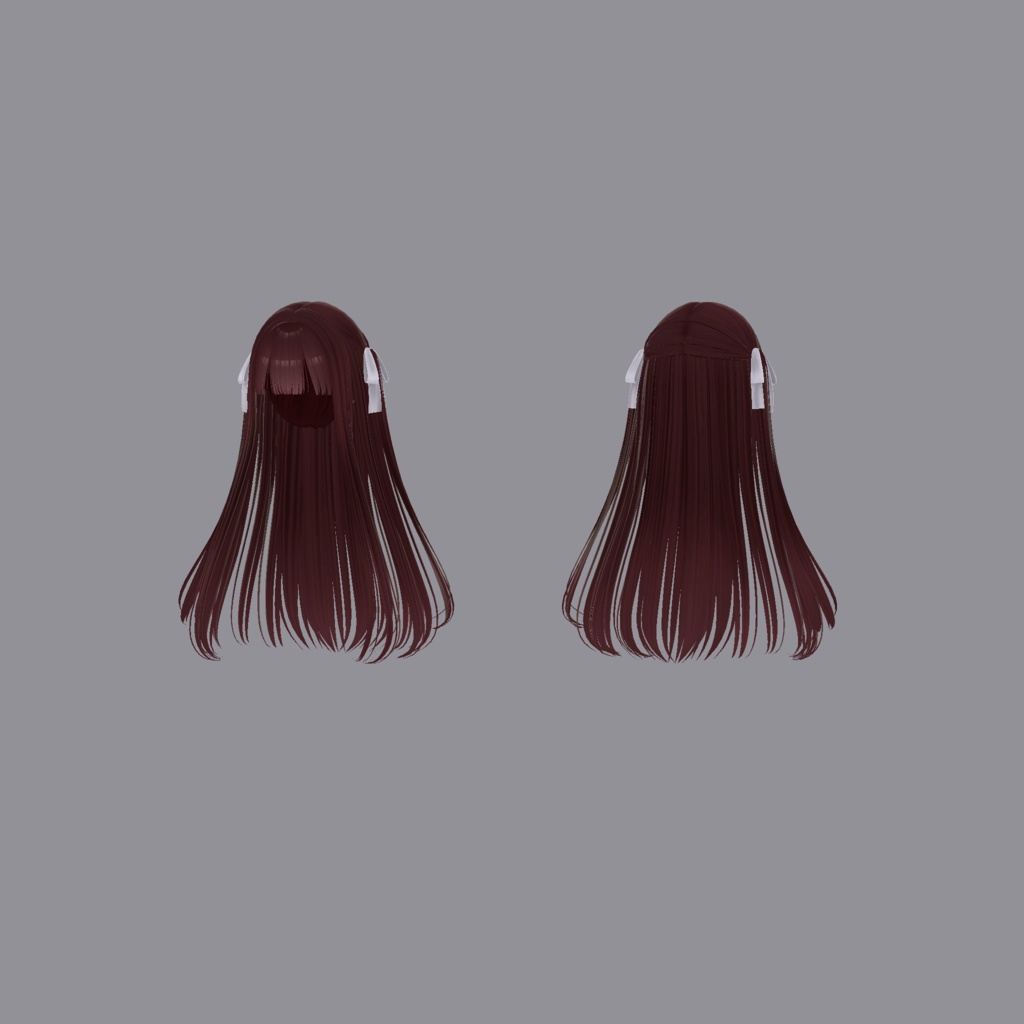 【髪型】StraightHalfup(連翹・リディv2・珀葵・ちよv2対応)【FBX】