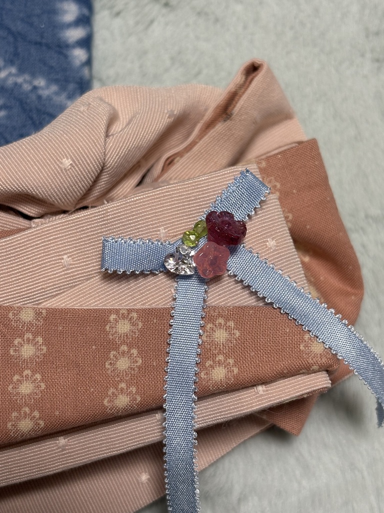 SDMサイズ　総手縫い絞り風柄浴衣　(難あり)