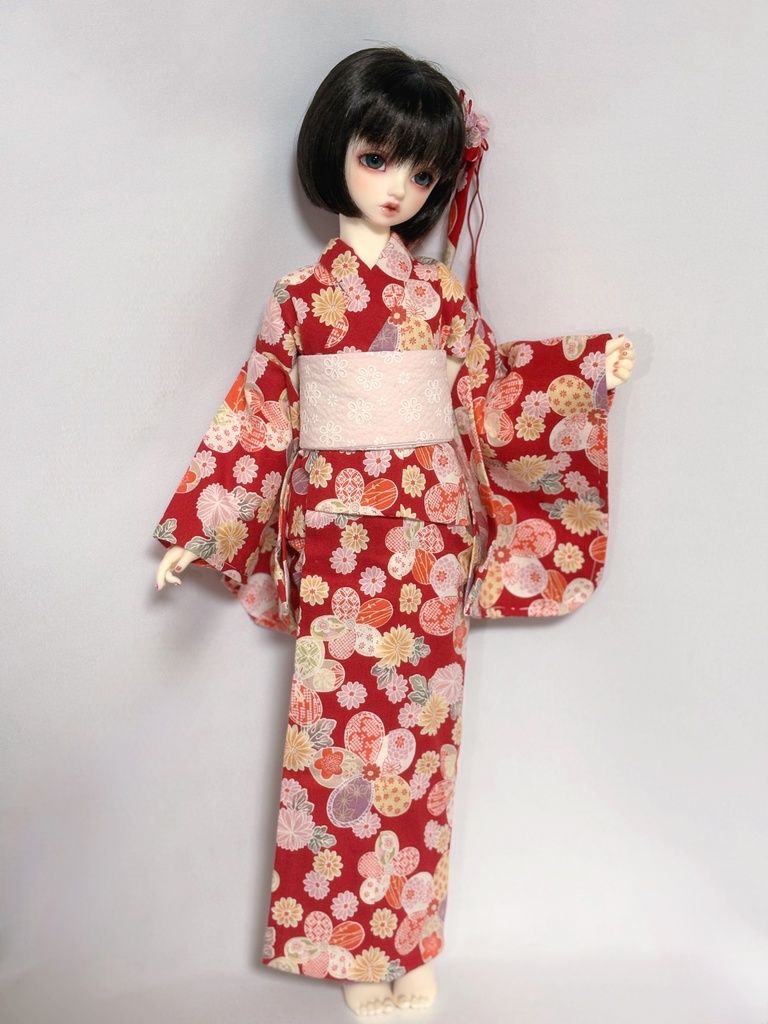 SD〜13SD少女サイズ　総手縫い浴衣　難あり品