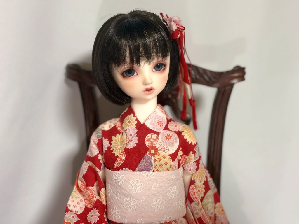 SD〜13SD少女サイズ　総手縫い浴衣　難あり品